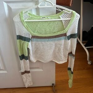 Knitted Multi-Coloured Top Size Medium